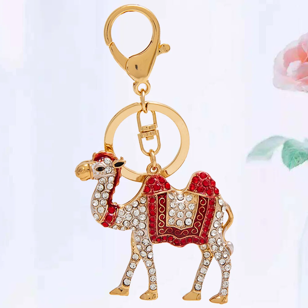 

Key Fob Keychain Pendant Camel Shape Ornament Holder Red Bag Accessories