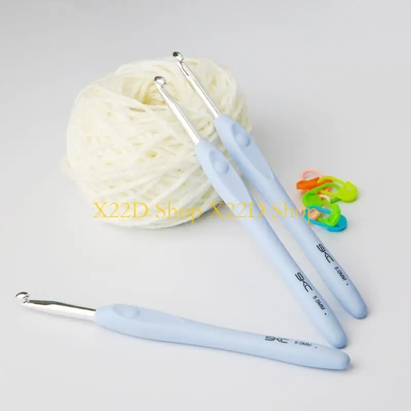 뜨개질을 하는 사람을 위한 X22D 크로셰 뜨개질 후크 세트 10 사이즈 크로셰 뜨개질 바늘 소프트 핸들 뜨개질 후크