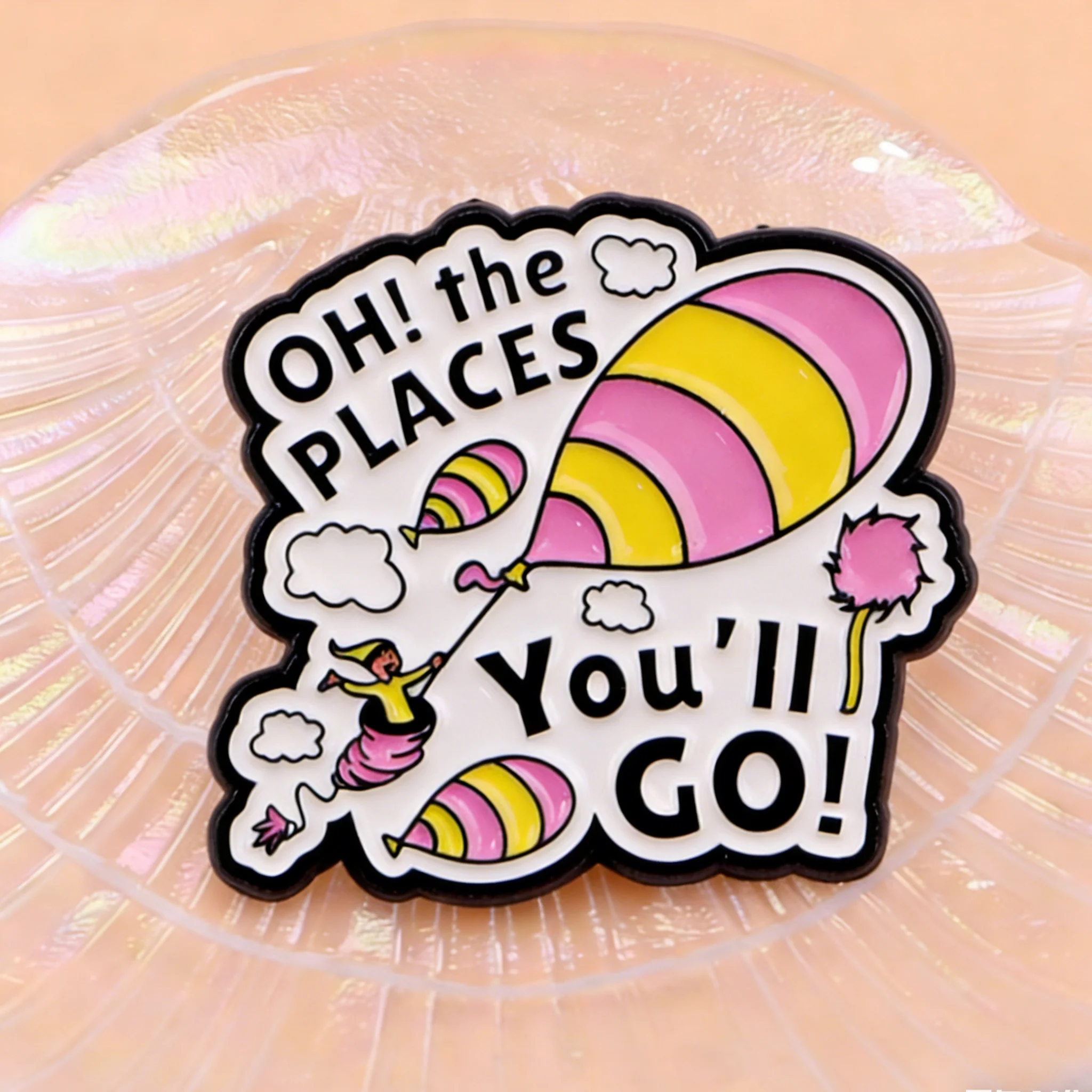 Adventure-Themed Enamel Pin - Fun Brooch for Clothing, Backpacks, and Hats