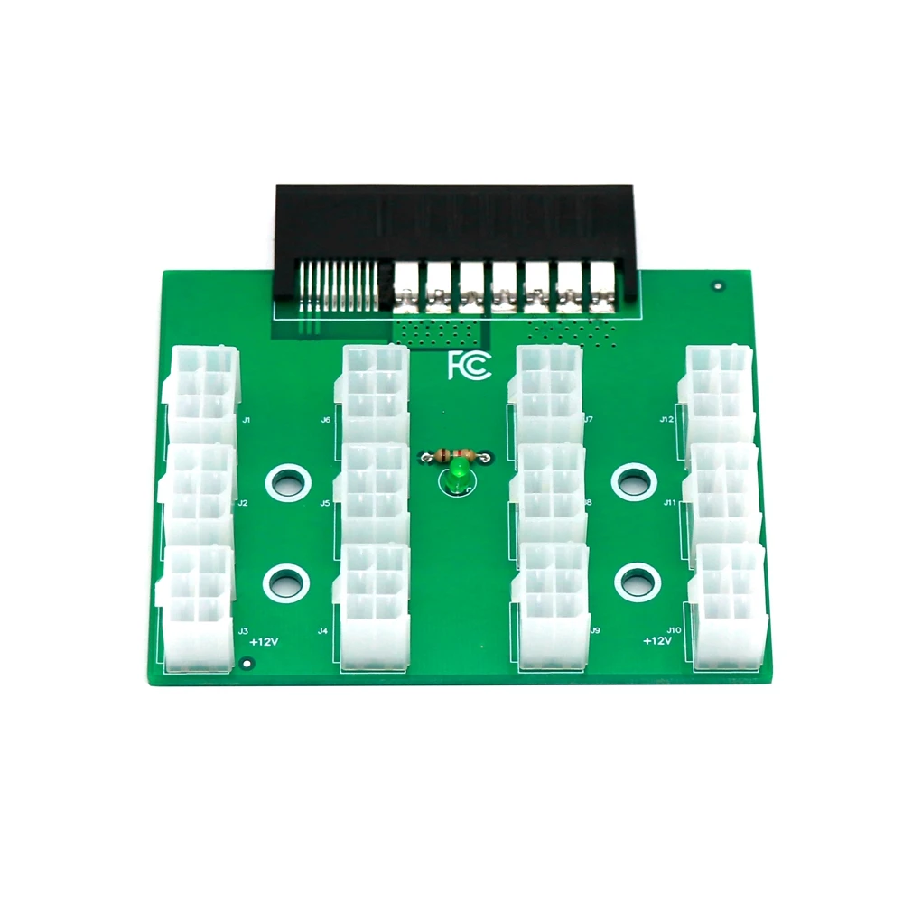 Gpu Pci-e Conversor 800w 1400w 1600w hp Hstns-pl62 Hstns-pl41 Dps1400cb um Psu Breakout Board com Luz Led Mais Novo 12x6pin Cabos de computador e conectores - Imagem 3