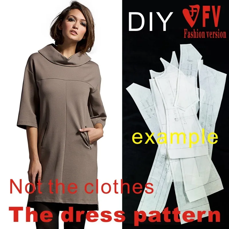 Clothing DIY The dress Dresses Sewing Pattern cutting drawing Dress Sewing Template BLQ-259