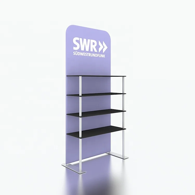 

aluminum tube frame tension fabric pillowcase style portable reusable easy install promotion display trade show shelf stand