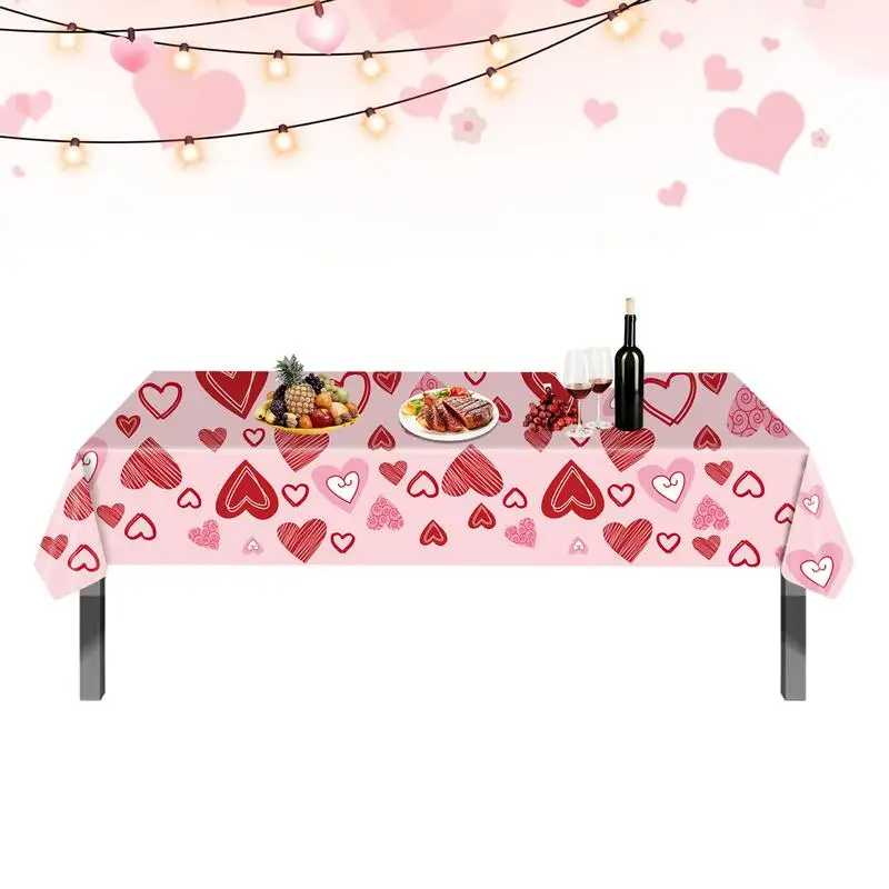 

Романтическая скатерть Love Joy для стола, 54x107 дюйма, водостойкая, прочная, легко моющаяся, в эстетике, скатерть для стола для дома