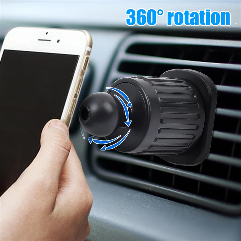 2pcs Car Air Vent Clip Mount 17mm Ball Head Base for Car Mobile Phone Holder Car Air Outlet Hook Stand for Cellphone GPS Bracket