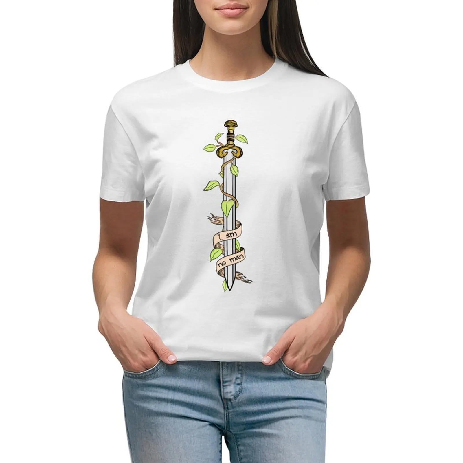 

I am no man T-shirt summer tops korean fashion Woman fashion