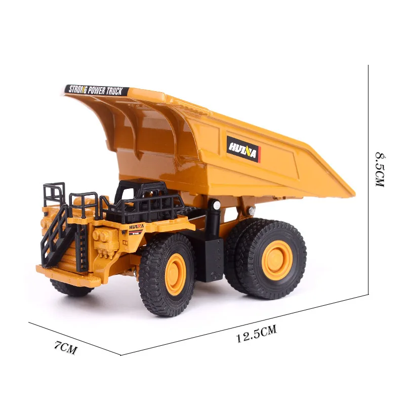 HUINA 1:60 Dump Truck Excavator Road Roller Loader Metal Model Construction Vehicle Toys for Boys Birthday Gift Car Collection