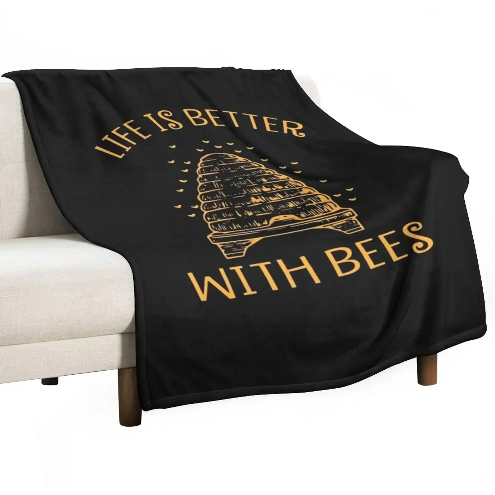 

Life Is Better With Bees Beekeeper Throw Blanket Cute Cute Plaid Blankets