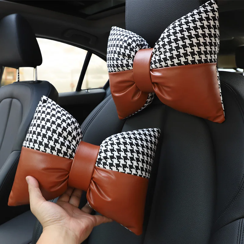 1 PC Neck Rest for Car Neck Pillow for Driver High Grade Leather Bow Shape  Auto Seat Headrest Cushion Driving Relax Necksupport - AliExpress