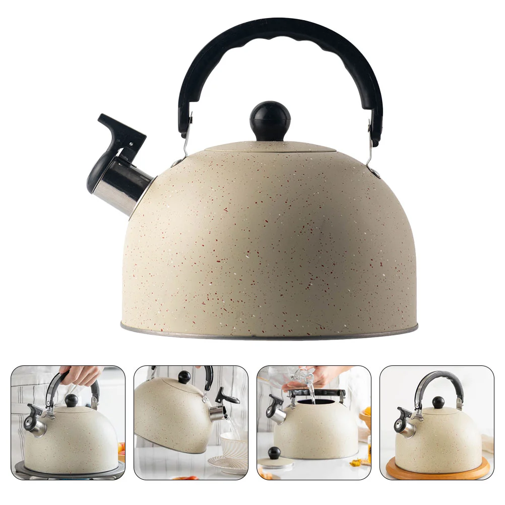

Stainless Steel Kettle Tea Whistling Pots for Stove Top Vintage European and American Metal Boiled Restaurant