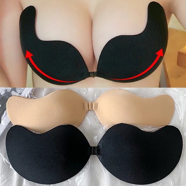 Sujetador adhesivo Invisible de silicona para mujer, ropa interior de  realce, sin tirantes, fotos de boda - AliExpress