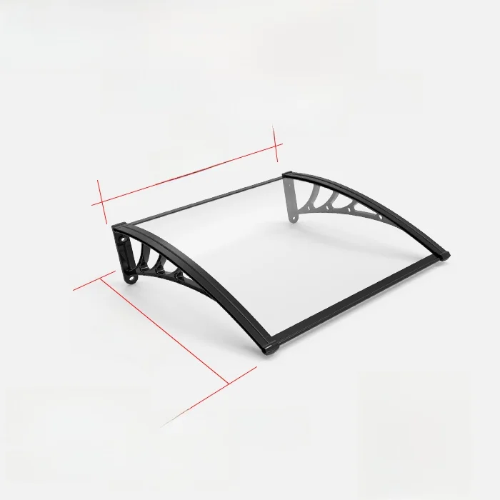 סוכך גג עבה ועמיד, שקט ושקוף, לדלת חצר חיצונית, מגן גשם לחלון הבית