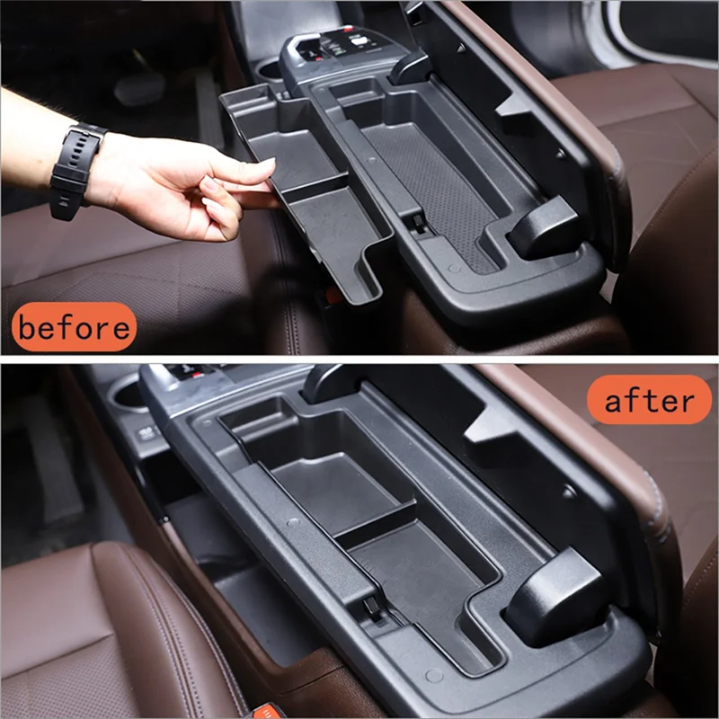 A65P-BMW X1 U11 2023 2024 센터 컨트롤 팔걸이 보관함 주최자 트레이 삽입 자동차 액세서리