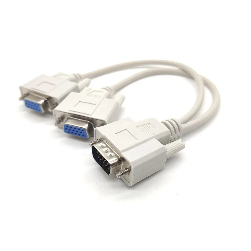 VGA Cable Adapter 1 PC TO 2 MONITOR Male to 2 Dual Female Splitter 15 PIN