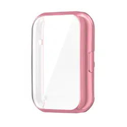 Premium TPU Soft Protective Cover with Full Screen Protector (Pink)