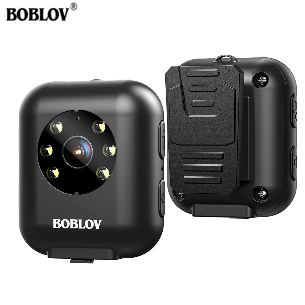 BOBLOV W4 - Cámara Corporal 4K Mini Body CAM con Clip Giratorio de 360° y Clip magnético, 90 Minutos para grabación, conferencias, Viajes, Paseos con Mascotas (4K 64 GB