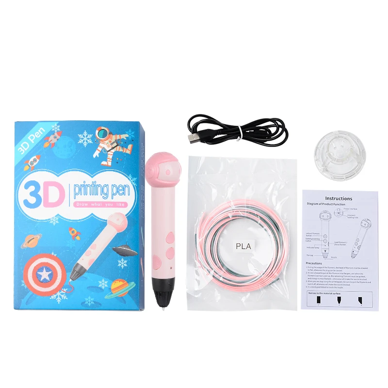 3D Pen Professional Printing 3D Pen with OLED Display Pens for School Kids Birthday Gift DIY 3D Printing Educational DIY Toy