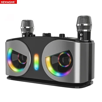Owls 20W Powerful RGB Lights Wireless Bluetooth Speaker Stereo Sound with 2 Mics Portable Subwoofer Home Karaoke Christmas gifts