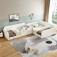 Chambre à coucher moderne lit esthétique luxe tête De lit enfants rangement 180x200 Cama De Lujo Para dortoir accessoires pour la maison 3