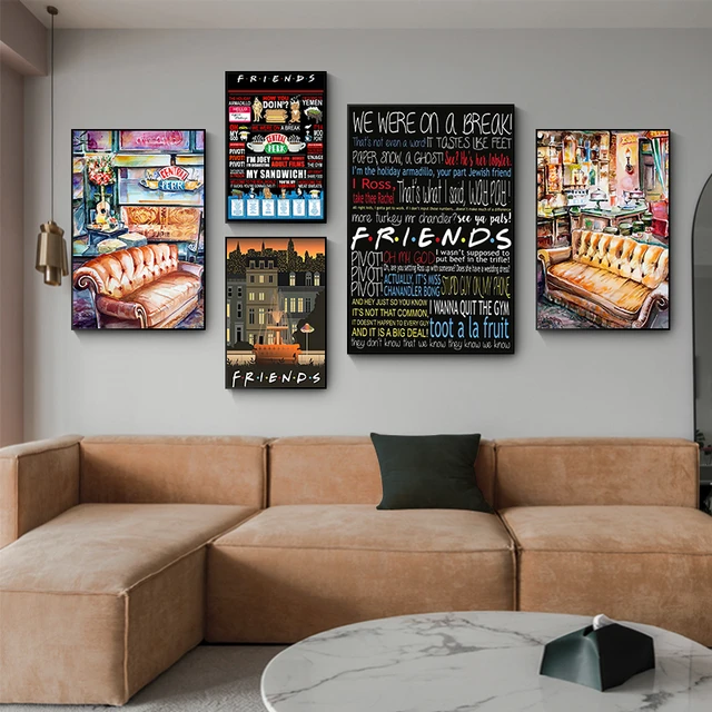 Affiche de peinture sur toile de série télévisée Friends pour la décoration  intérieure, art mural classique, J058