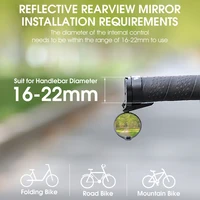 מראה ידית מיני לאופניים WEST BIKING עם סיבוב מתכוונן אוניברסלי 16-22mm MTB Road Bike מראה אחורית לאופניים אביזרים 4