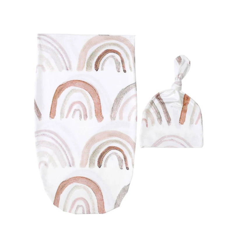 Newborn Baby Sleeping Bag Hat Set Wrap Swaddle Photography Props for Boys Girls