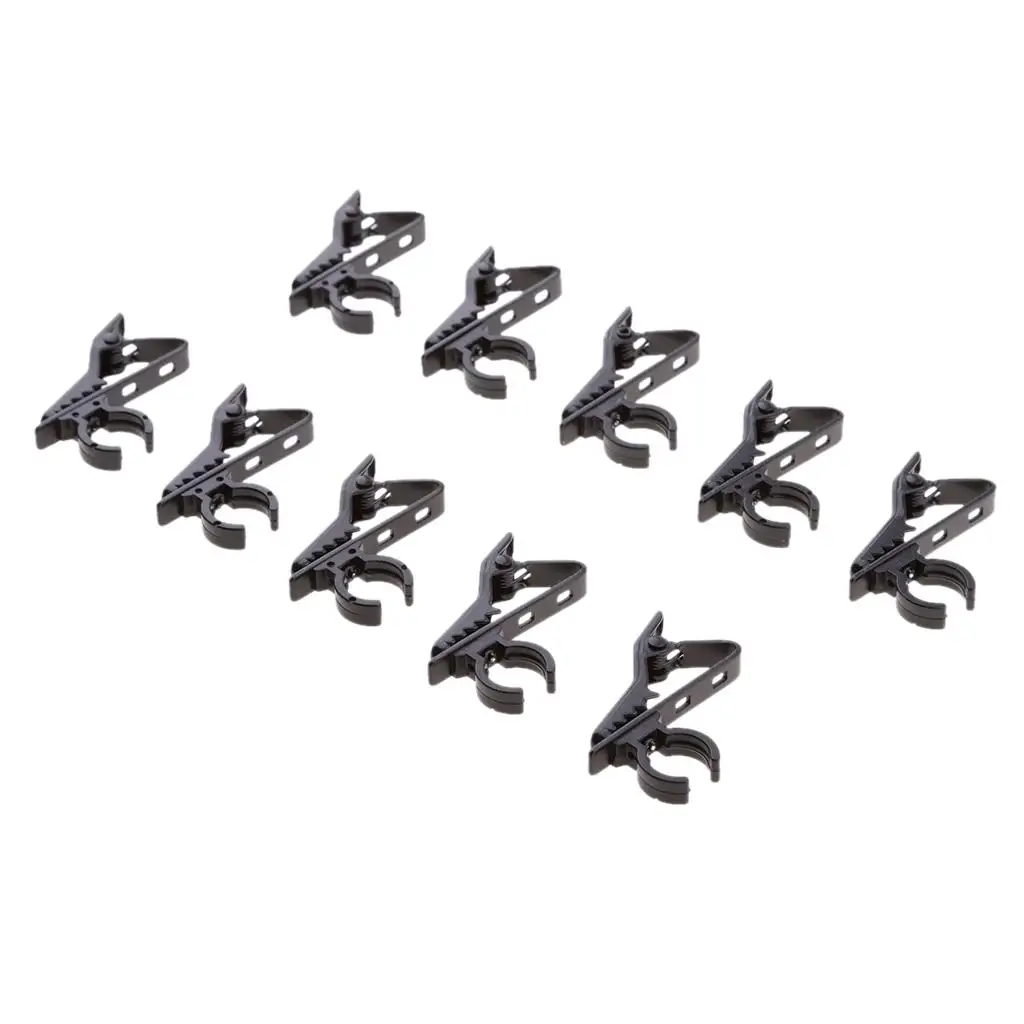 10Pcs Black Metal Mini 12mm Dia Lavalier Lapel Collar Clip Mic Microphone Holder Grip for Nady Headset