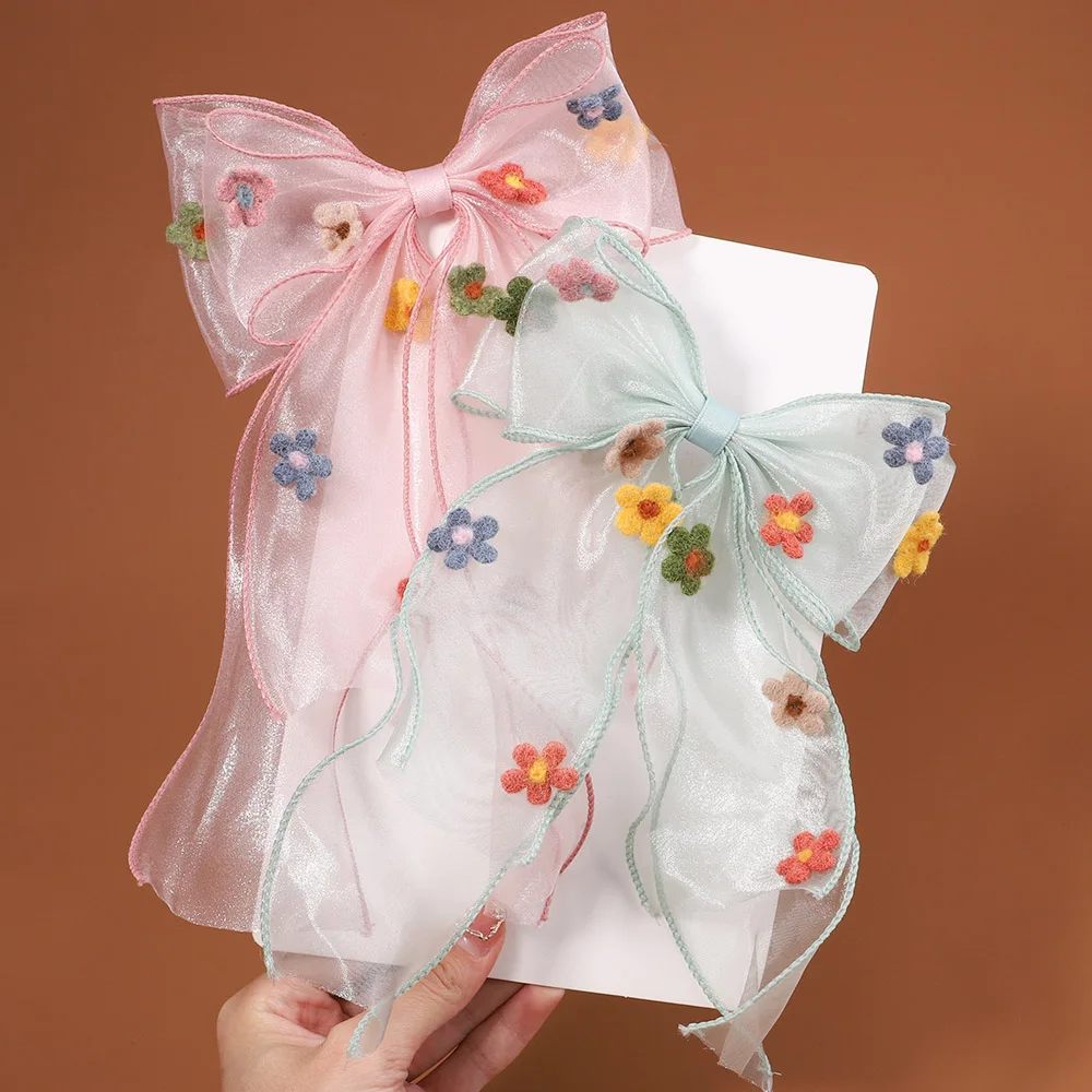 Neue-Chiffon-Stickerei-Gro-en-B-gen-Haarnadeln-F-r-Kinder-M-dchen-S-e ...