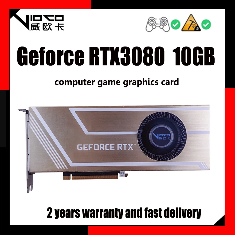 Scheda Grafica Da Gioco Vioco Rtx3080 10G Gddr6X 320Bit 8Pin X2 1440/1710Mhz 19Gbps Schede Video Rtx 3080 Per Pc Desktop Nuovo Di Zecca