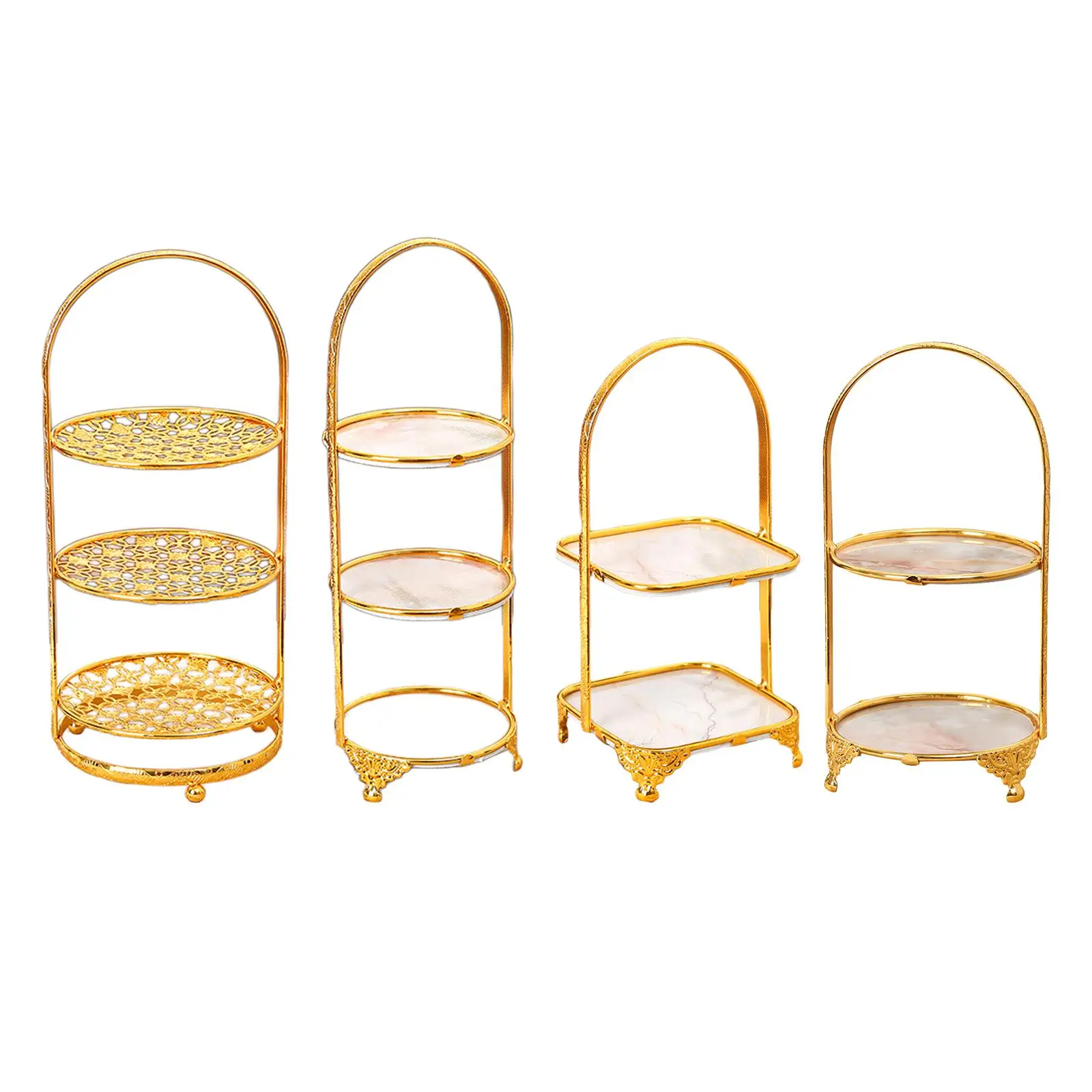 Iron Cake Stand Decoration Display Plate Cupcake Stand for Wedding Event Party Cookies Pie