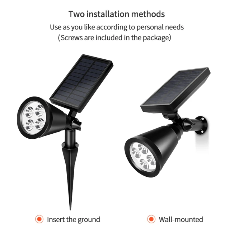 Outdoor LED Solar Lawn Spot Lights, IP65