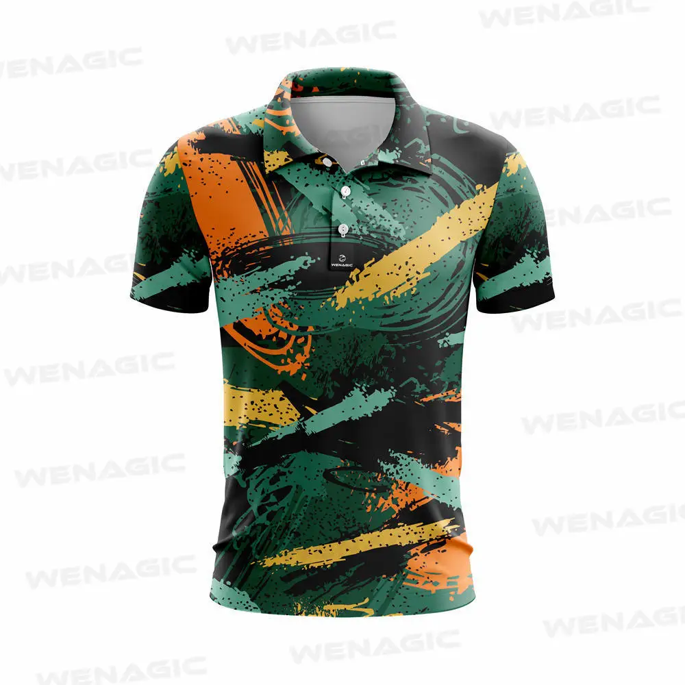 Summer Fashion New Short Sleeve Golf Apparel Men's POLO Shirt T-Shirt Top Table Tennis Clothes Outdoor Sports Casual T-Shirt