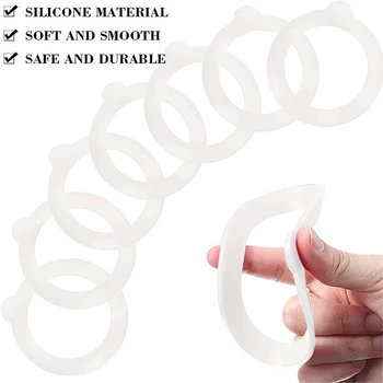 10pcs Silicone Replacement Gasket Airtight Rubber Seals Rings For Jar Lids 2