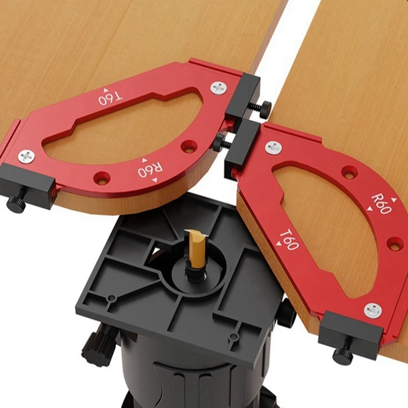 Woodworking Inner/Outer Corner RT Gauge Electric Router Cutting Fillet Template Wood Board Chamfering Positioning Mold