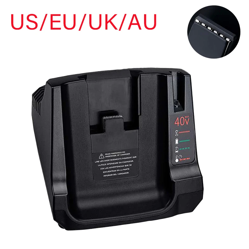 Schnellladegerät mit Dual-USB LBXR36 LBX36 LBXR2036 LBX2040 für Black & Decker 36V 40V Max Lithium-Ionen-Akku LCS36 LCS40