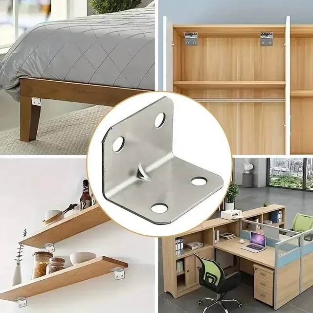 20pcs Angle Iron Board Table, Chair, Cabinet, Wardrobe, Fixed Connector, 90-degree Angle Iron Plate Bracket 1 20pcs Angle Iron Board Table, Chair, Cabinet, Wardrobe, Fixed Connector, 90-degree Angle Iron Plate Bracket 1