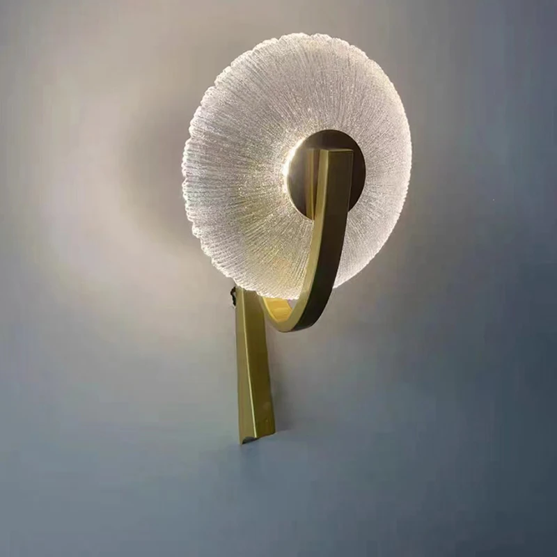 Novelty LED Wall Lamp Gold Black Metal Clear Glass For Bedroom Living Room Restaurant Lighting Fixtures 3000K