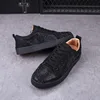 New Designer Fashion Men's Charm Rhinestone Black White Lace Up Shoes Male Causal Flats Moccasins Walking Sneakers 4
