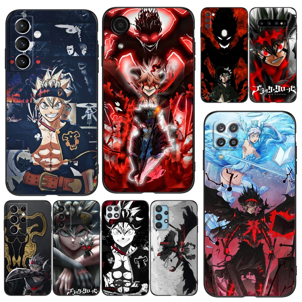 Custodia In Tpu Nero Per Samsung Galaxy J1Mini J3 J5 J7 2015 2016 2017 Prime Neo Anime Black Clover