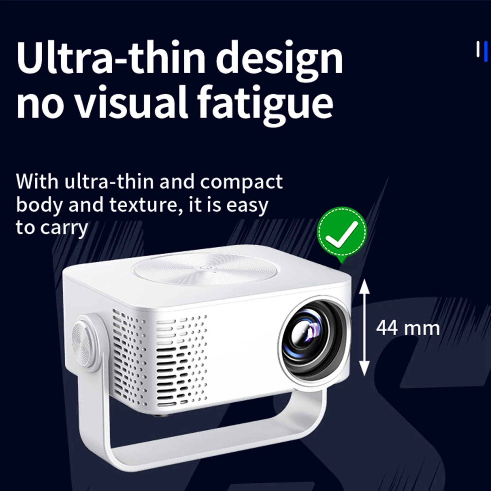 Portable Projector Projector WiFi Auto Keystone Correction 360° Rotation 150ANSI 1080P with Remote Control for Gaming Sessions