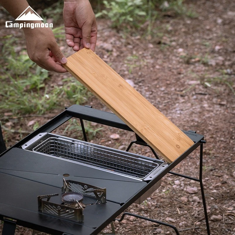 Eco-Friendly Bamboo & Wood Outdoor Camping Table Board - Double-Sided Cutting Surface