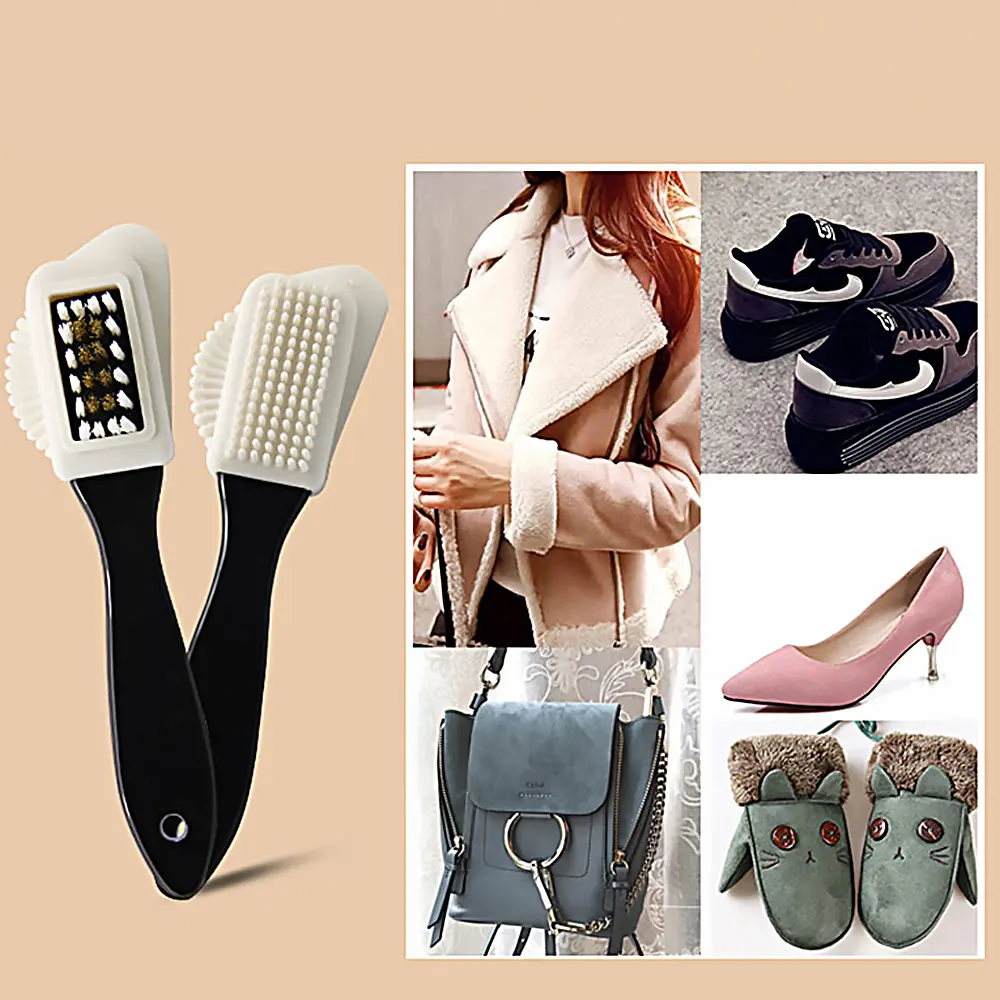 3 Side Cleaning Shoe Brush Plastic S Shape Shoe Cleaner For Suede Snow Boot Leather Shoes Household Cleaning Tools Accessories 3