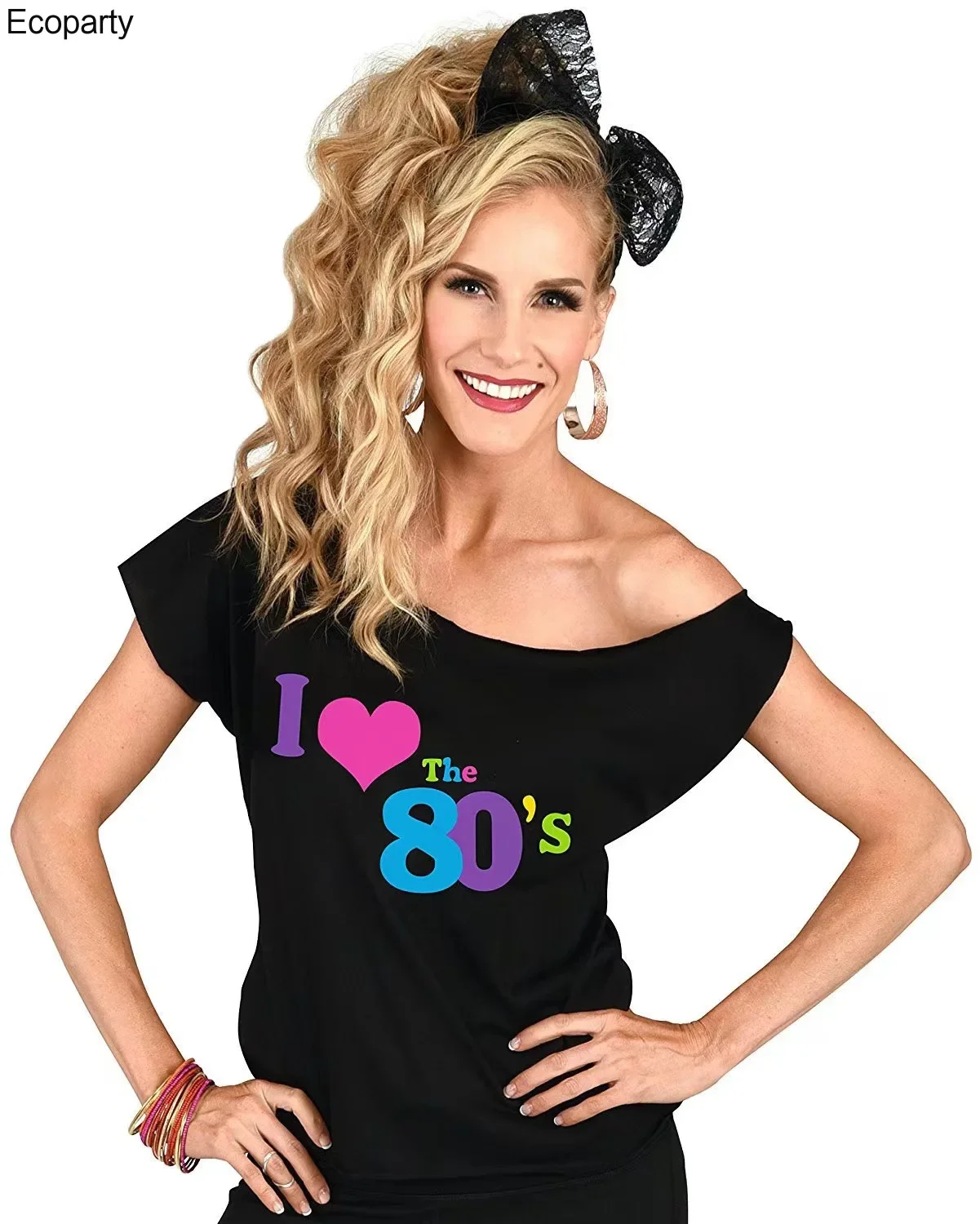 

30style Women's T-shirt Harajuku T Shirt Feminina Ladies Fashion Party 1980s 80s I Love The 80's Printed Retro Top Drop Shipping