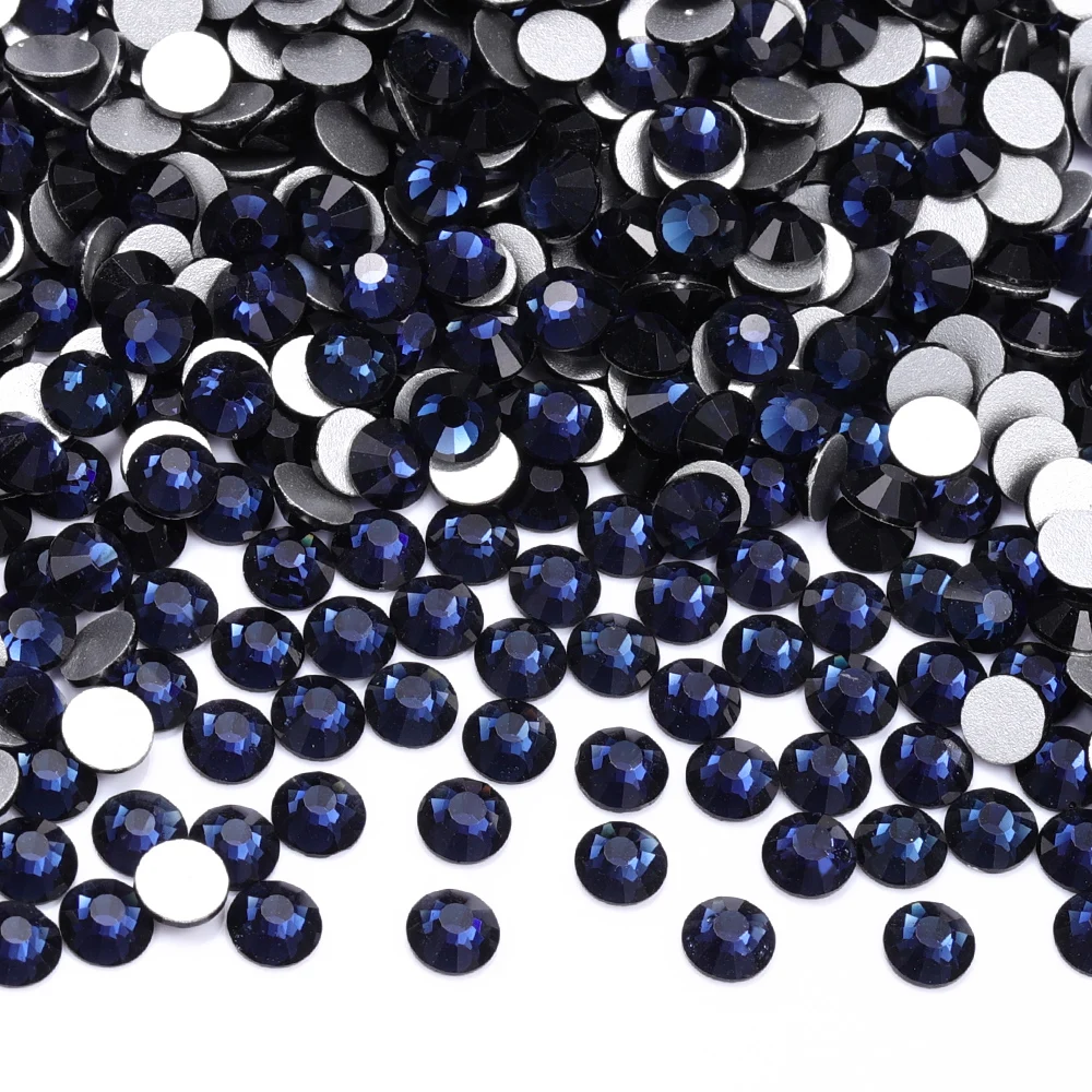 High-Quality Silver Glitter Glass Crystal Rhinestones for Nail Art and Wedding Dress Decoration