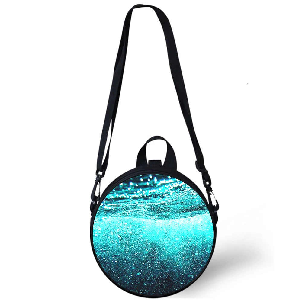 

Beach sea landscape Child kindergarten Bag 3D Print Crossbody Shoulder Bags For School Women Mini Round Bagpacks Rugtas Bag