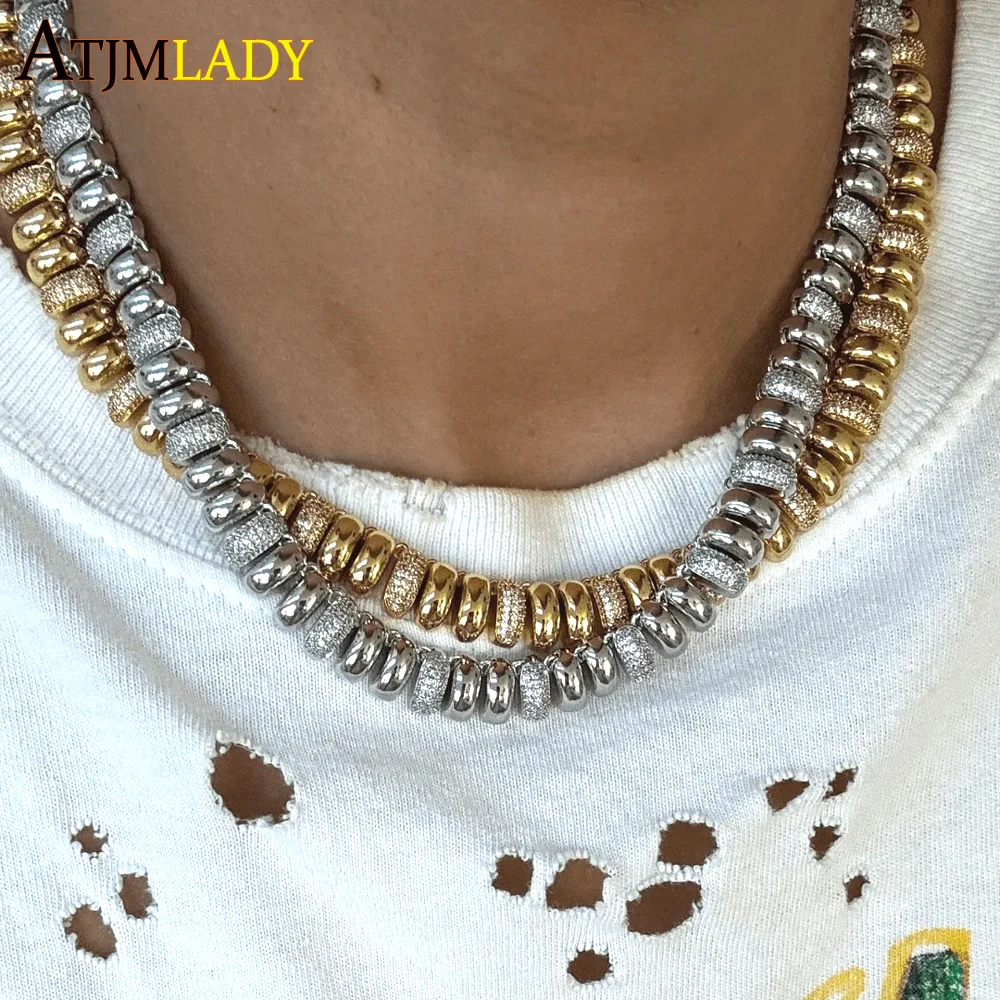 Collana spina di pesce con doppia catena oro - Lamù gioielli