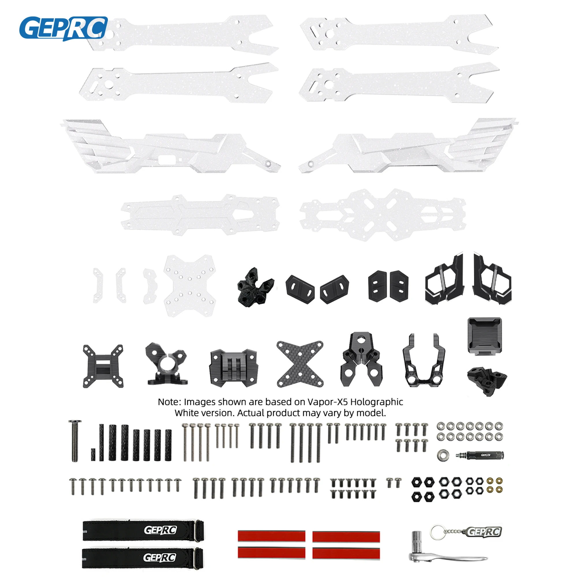 GEPRC GEP-Vapor O4 Pro Голографическая белая рамка 5 6-дюймовый Дрон X5 D5 X6 RC FPV Квадрокоптер Сменные аксессуары для вертолета thumbnail 6