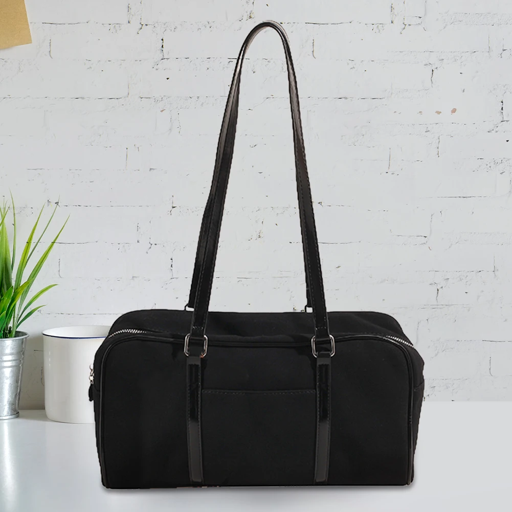 Women Faux Suede Shoulder Bag Stylish Armpit Bag Large Capacity Trendy Handbag Zip Closure Vintage Commuting Bag Chic Hobo Bag