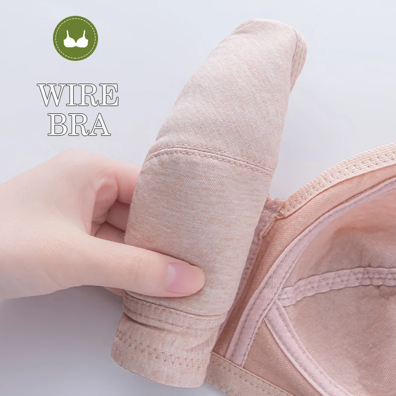 Women's Lace Bra Ultra-Thin Large Chest Gathered Anti-Sagging Adjustable Size Wireless New Style Underwear 4