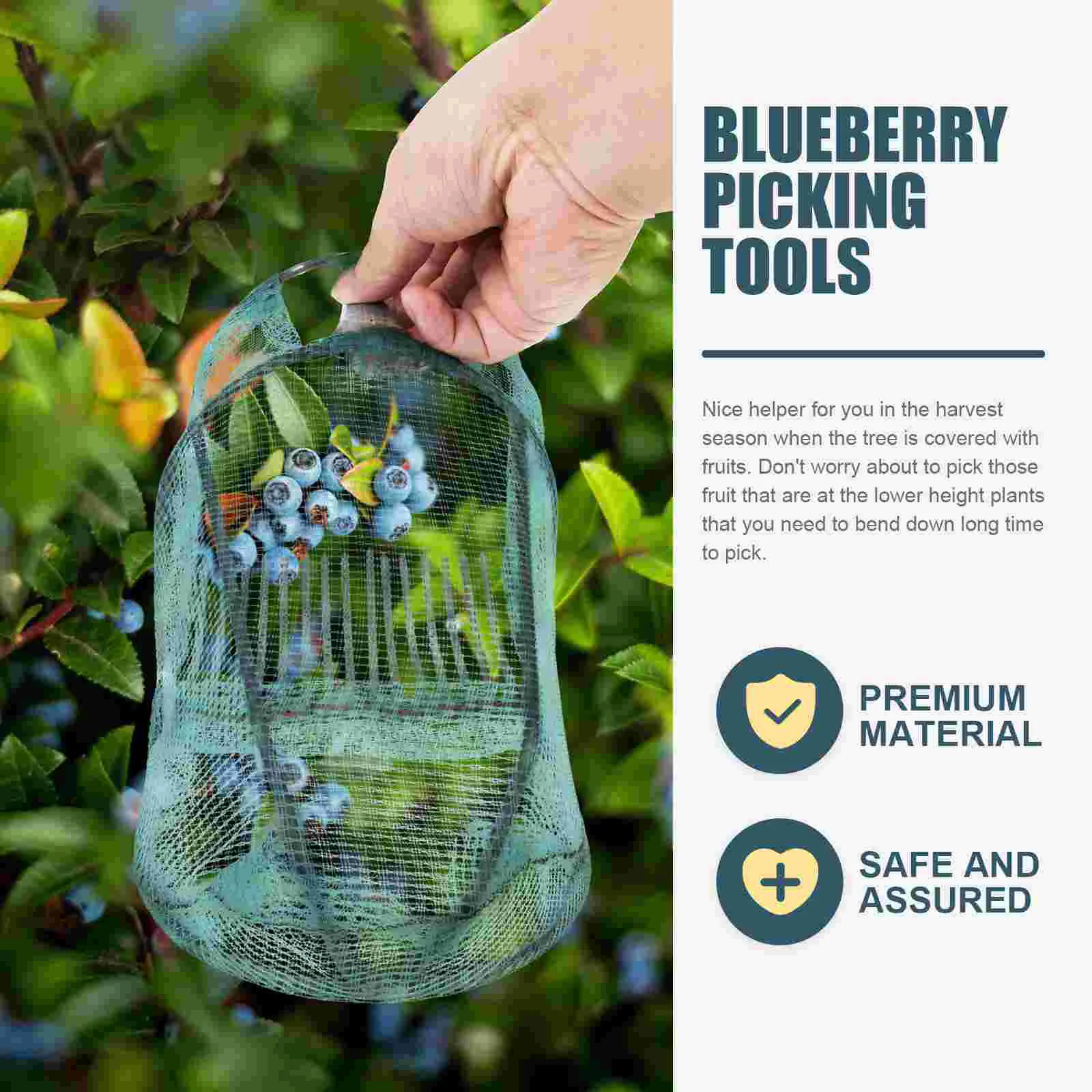 Fruit Picker Baskets Blueberries Outdoor Fruits Pickers Picking Tools Stainless Steel