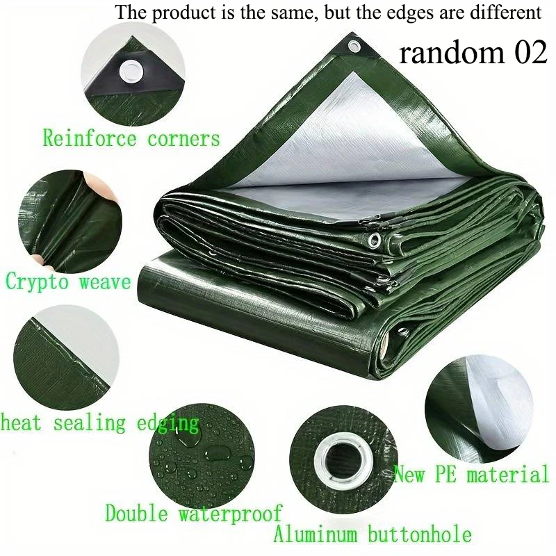 3*3 4 5 6 4m&times;4 8 10 20 Waterproof Tarpaulin Tent Tarp Garden Rain Cover Uv Block Sun Shade Camping Car Awning